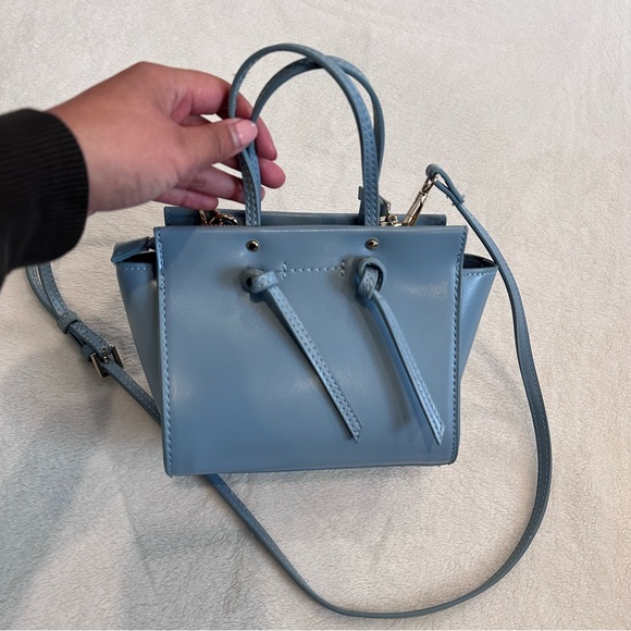 Like New! Zara Knotted Mini City Bag in Light Blue - Picture 3 of 14